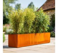 100cm/75cm Corten Steel Trough Planter | Pre Rusted | Flatpacked | Easy To Assemble | No Fixings Needed (L150cm x W50cm x H50cm)