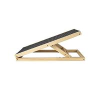 100cm Adjustable-4 Height Solid Wooden Ramp Dog Ramp with Non-slip Carpet Safety Max Load 150kg