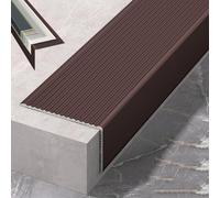 100cm Aluminum Stair Nosing Strip Durable L Sd Floor Trim for Tile/Wood/Laminate Steps White Edge Protector Safe Non Slip Step Edging (5cm/1.96in)