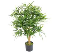 Artificial Ficus Tree Plant Green Dracaena 100Cm Natural Wood Trunk Realistic Botanik