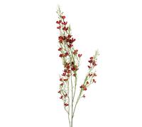 100cm Artificial Foliage with Small Flowers - Red