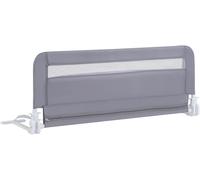 100CM Baby Bed Rail Folding Down Bed Guard With Strap & Washable Cover Gymax Grey One Size