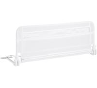 100CM Baby Bed Rail Folding Down Bed Guard With Strap & Washable Cover Gymax White One Size