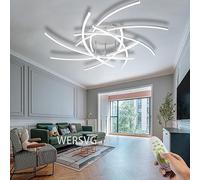 100cm Ceiling Light LED Living Room Lamp Modern Large 120W Ceiling Lamp White 8-lamp Dimmable 3500K-6500K Ceiling Light Acrylic Hallway Lamp Ceiling Dining Room Lamp, for Living Room Bedroom Kitchen