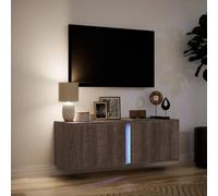 100cm Floating TV Unit Media Cabinet Wall Mounted TV Stand With LED Lights