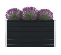 100cm Galvanised Steel Raised Garden Bed Square Planter Anthracite