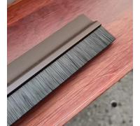 100cm Garage Door Brush Seal - Industrial Nylon Bristle Dustproof Strip for Cabinets & Doors - 2 Pack, 50mm Height, Durable PVC Seal for Optimal Dust Protection