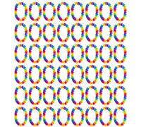 100cm Hawaiian Garlands - Multicolor Flower Lei Necklace for Adults, Hawaiian Fancy Dress, Beach Party Supplies, Luau Decorations, Tropical Theme Party Accessories, Hula Garland Necklace (48)