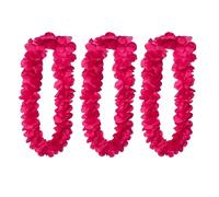 100cm Hawaiian Garlands - Pink Flower Lei Necklace for Adults, Hawaiian Fancy Dress, Beach Party Supplies, Luau Decorations, Tropical Theme Party Accessories, Hula Garland Necklace (3)