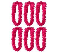 100cm Hawaiian Garlands - Pink Flower Lei Necklace for Adults, Hawaiian Fancy Dress, Beach Party Supplies, Luau Decorations, Tropical Theme Party Accessories, Hula Garland Necklace (6)
