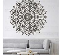 100cm Huge Giant Mandala Indian Arabic Ethnic Round Stencil Stencils Furniture Template Tile for Decor Paint Big Patterns Pattern Walls Large Niche Wall Templates to Tiles Painting Wooden