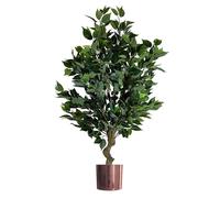100cm Leaf Realistic Artificial Ficus Tree / Plant Bush Ficus Copper Planter