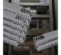 100cm Length PVC Open Slot Wiring Raceway, Cord Concealer Organizer For Conference/Computer Room, Professional Server Rack Cable Management Raceway(12 PCS,W X H 50mm X 50mm)