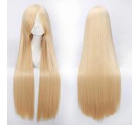 100cm Long Straight 39'' Anime Lolita Synthetic Hair Women Cosplay Wigs Halloween Costume Accessories Party Wigs+Cap 84
