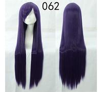 100cm Long Straight 39'' Anime Lolita Synthetic Hair Women Cosplay Wigs Halloween Costume Accessories Party Wigs+Cap 62