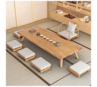 100cm Minimalist Japanese Low Coffee TableMeditation Altar Table Wooden Dining Table for Living Room & Dining Room - Modern Home Décor
