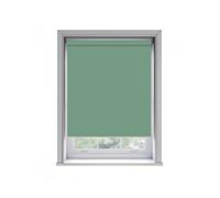 100cm No Drill Basil Thermal Blackout Roller Blind (170cm Drop), Green