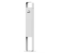 100CM Outdoor Cigarette Soot Column Rustproof Ashtray, Large & Tall Stainless Steel Ashtrays for Cigarette Butt Receptacle Disposal, Commercial Metal Smokers Cigar Ash Tray Container(White)