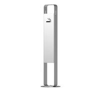100CM Outdoor Cigarette Soot Column Rustproof Ashtray, Large & Tall Stainless Steel Ashtrays for Cigarette Butt Receptacle Disposal, Commercial Metal Smokers Cigar Ash Tray Container(Silver)