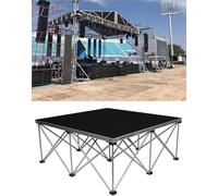 100cm Portable Stage Platform, aluminu, Heavy Duty Modular Platform, Easy to Assemble, for Performances at School Auditoriums Concerts Restaurants Bars(100 * 100 * 60cm)