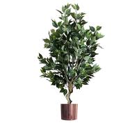 100cm Premium Artificial Ficus Twist Tree Copper Planter