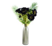 100cm Purple Artificial Sunflower Arrangement Glass Vase