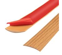 100cm PVC Threshold Strip,Floor Transition Strips,Carpet Door Trim Strips, Laminate Floor Cover Strips, Self Adhesive Floor Door Divider Strip (100cm-5cm-Yellow Wood Grain)