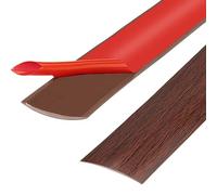 100cm PVC Threshold Strip,Floor Transition Strips,Carpet Door Trim Strips, Laminate Floor Cover Strips, Self Adhesive Floor Door Divider Strip (100cm-4cm-Mahogany Grain)