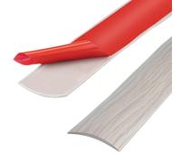 100cm PVC Threshold Strip,Floor Transition Strips,Carpet Door Trim Strips, Laminate Floor Cover Strips, Self Adhesive Floor Door Divider Strip (100cm-4cm-Ash Wood Grain)