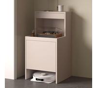 100cm Robot Vacuum Sto Side Table Freestanding Wood Rack with PullOut Top for Water Chan MultiFunctalCabinet SpaceSaving Design