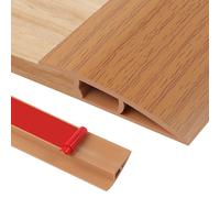 100cm Self-Adhesive Carpet Door Strips, PVC Door Threshold Strip for Height 17-20mm Carpet, Laminate Floor and Tile Thresholds, Doorways, Edges and Scooters(A5015,Yellow Wood Grain)