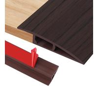 100cm Self-Adhesive Carpet Door Strips, PVC Door Threshold Strip for Height 17-20mm Carpet, Laminate Floor and Tile Thresholds, Doorways, Edges and Scooters(A5015,Black Walnut Grain)