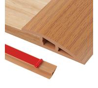 100cm Self-Adhesive Carpet Door Strips, PVC Door Threshold Strip for Height 7-10mm Carpet, Laminate Floor and Tile Thresholds, Doorways, Edges and Scooters(A5010,Yellow Wood Grain)