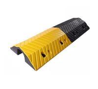 100Cm Speed Bump Cable Protector Heavy Duty Modular Driveway Speed Bump Black Yellow Cable Protector For Roads, Parking Lots And Residential Areas-100x35x9.5CM