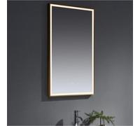 100cm Tall LED Bathroom Wall Mirror with Touch Sensor Clifton Natural One Size