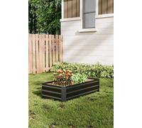 100cm W x 60cm D Charcoal Galvanized Steel Raised Garden Bed Planter Box H&O Direct Charcoal One Size