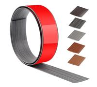 100cm x 4cm Threshold Strip Self-Adhesive，Floor Transition Strips Carpet Edge Trim PVC,Carpet Edging Trim for Kitchen/Living Room,Door Strip for Joining Floor Gaps/Tiles/Carpet（Dark Gray Wood Grain）