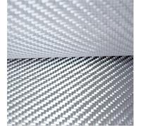 100cmx50cm Fiber Electroplated Fabric Cloth Twill Fiber Cloth 240gsm 1M Width for Car Modification(Silver Twill)