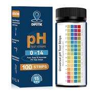 100ct pH Test Strips (0-14) -Universal pH Test Paper Test Strips for Drinking Water, Aquarium, Pool, Hot Tub, Spa, Soap Making and Food