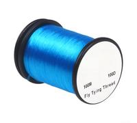 100D Polyester Thread 100M Roll for Fly Tying Projects Involving Fine Detail Wraps and Small Hook Sizes (Lake Blue)