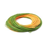 100FT/30.5M Weight Forward Floating Fly Fishing Switch Line WF-5F/6F/7F/8F Double Color 2 Welded Loops Fly Line (5.0, Light Green&Orange)