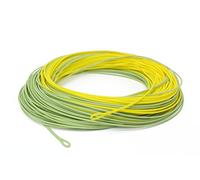 100FT/30.5M Weight Forward Floating Fly Fishing Switch Line WF-5F/6F/7F/8F Double Color 2 Welded Loops Fly Line (6.0, Moss Green&Yellow)