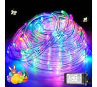 100FT 300 LED Rope Lights Outdoor, Connectable and Flexible Tube Lights with 8 Modes, Waterproof Indoor Rope Lighting for Bedroom, Garden, Patio, Landscape, Pool, Party Decor - Pastel Multicolor
