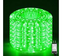 100FT 300 LED Rope Lights Outdoor, Plug in Christmas Rope Lights for Indoor with 8 Modes, Waterproof Connectable String Lights for Outside Patio, Deck, Garden, Pool, Stair, Camping Lighting - Green