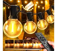 100ft Festoon Lights Outdoor - Mains Powered 30M Garden String Lighting LED