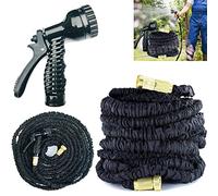 100FT Garden Hose Pipe,Expandable Flexible Extra Long Water Spray Gun w/Brass Fittings,7 Different Modes Spray Nozzle,Compact Hose Pipe,Anti-Leakage for Garden Patio,Car Pet Washing,Cleaning Floor