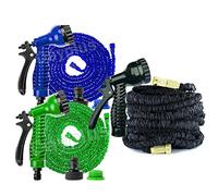 100FT Garden Hose Pipe Expandable, Magic Hose Pipe with 7 Modes Spray Gun, Retractable Garden Hose for Lawn Flower Sprinkler Washing Car Pet Cleaning House, Green