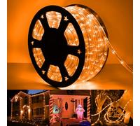 100ft LED Rope Lights Outdoor, 720 LED Connectable and Flexible Tube Lights with 8 Modes, Waterproof Indoor Outdoor LED Rope Lighting for Deck, Garden, Pool, Patio,Party, Holloween Decoration (Orange)