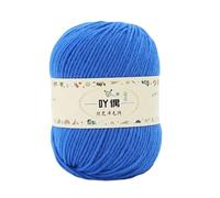 100g 100% Mercerized Pure Wool Thread - Medium Thick Hand-Woven Scarf & Alpaca Wool Yarn for Knitting and Crafting(39ClassicBlue)