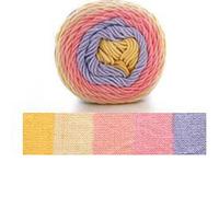 100g 193m Rainbow Segment Dyed Yarn 5 Strand Wool DIY Handmade Knitted Baby Sweater Hat Scarf Sofa Cake Yarn(30)
